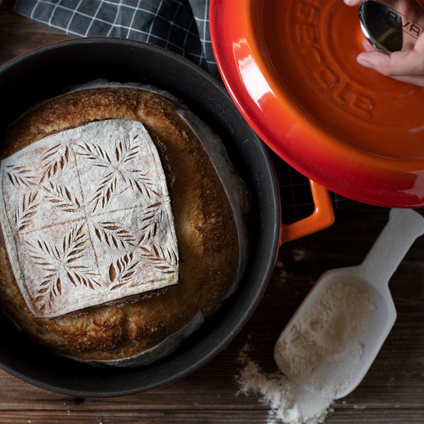 Кастрюля чугунная эмалированная оранжевая, 24 см, 4,49 л, LAVA, изображение 7