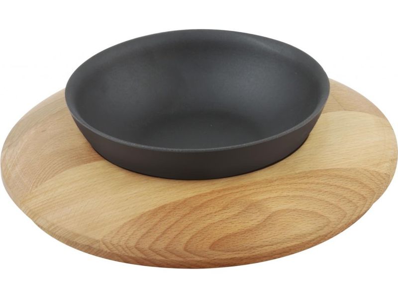 Салатник чугунный на деревянной подставке, 14 см, LAVA, изображение 2